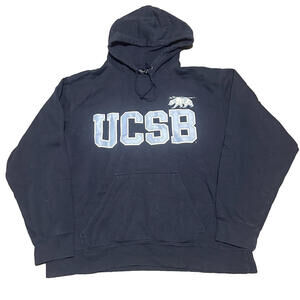 UCSB University California Santa Barbara Large L Pullover Hoodie Bear Gear Blue